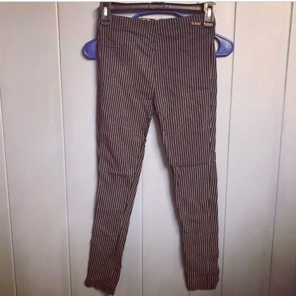 High waisted striped pants leggings